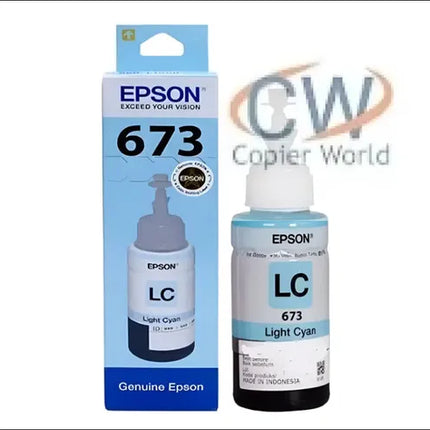 Epson 673 LIGHT CYAN Ink Bottle (Original) - TONERS