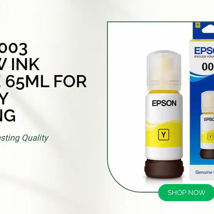 Epson 003 Yellow Ink Bottle 65ml for Quality Printing by@Outfy