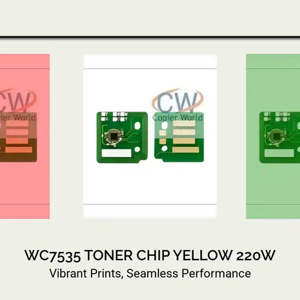 Wc7535 Toner Chip Yellow 220w by@Outfy
