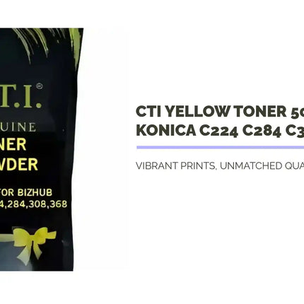 Cti Yellow Toner 500gm for konica C224 C284 C364 by@Outfy