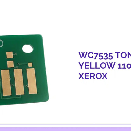 Wc7535 Toner chip yellow 110w for xerox by@Outfy