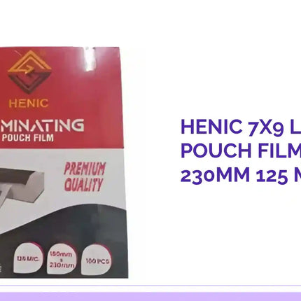 Henic 7x9 Lamination Pouch Film 180 mm x 230mm 125 Microns by@Outfy