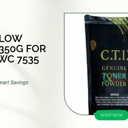 Cti Yellow Toner 350g for Xerox Wc 7535 7435 by@Outfy