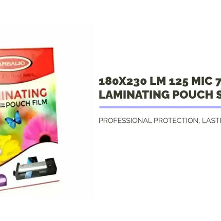 180x230 Lm 125 Mic 7x9 Laminating Pouch Sheet by@Outfy