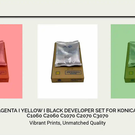 Cyan I Magenta I Yellow I Black Developer Set for Konica Minolta C1060 C2060 C1070 C2070 C3070 by@Outfy