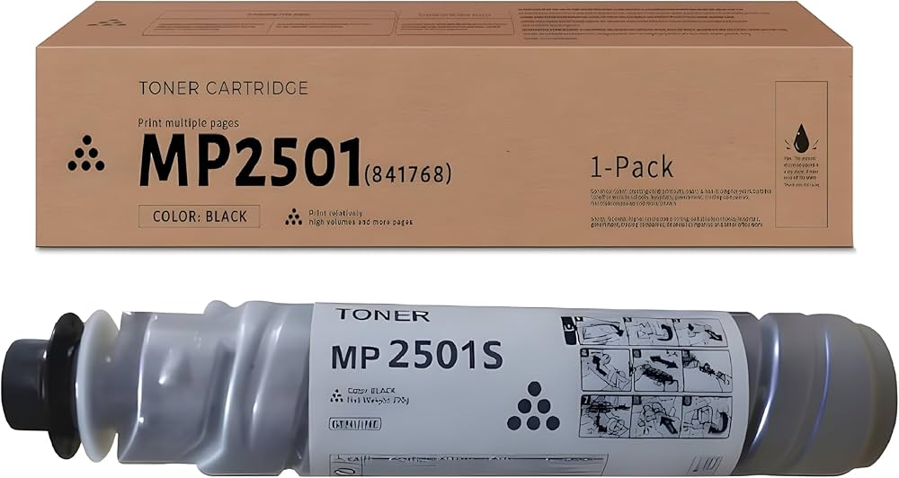 MP 2501 Toner Pack of 1 Compatible for Ricoh Toner Cartridge MP 2001L, MP 2001SP, MP 2501L, MP 2501SP, MP 1813L Printer