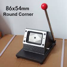 Heavy Duty PVC ID Card Die Full Body Round Metal Grip Corner Paper Cutter