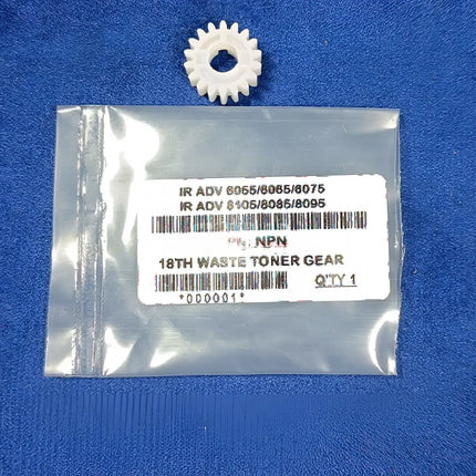 18 TH Waste Toner Gear Compatible use for Canon IR ADV 6055 6065 6075 8105 8085 8095