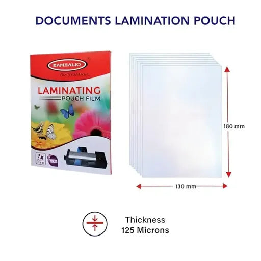 180x230 Lm 125 Mic 7x9 Laminating Pouch Sheet - LAMINATION PAPER