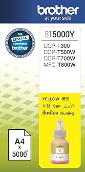 Brother BT5000Y Yellow Ink for Printer 4500