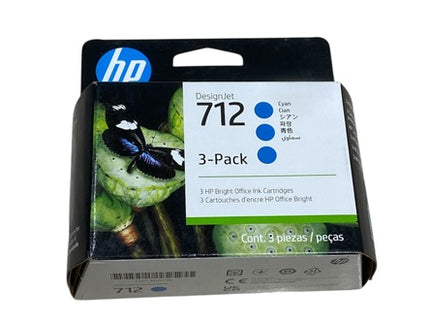 Ink Cartridge Cyan (3 Pack) – Premium for DESIGNJETT650/HP712/T210/T230/T630