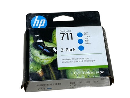 Ink Cartridge Cyan (3 Pack) – Premium for DESIGNJETT120/HP711/T125/T130/T520/T525/T530