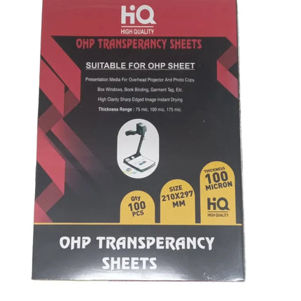 Copier World A4 175 Micron OHP Transparent Sheets