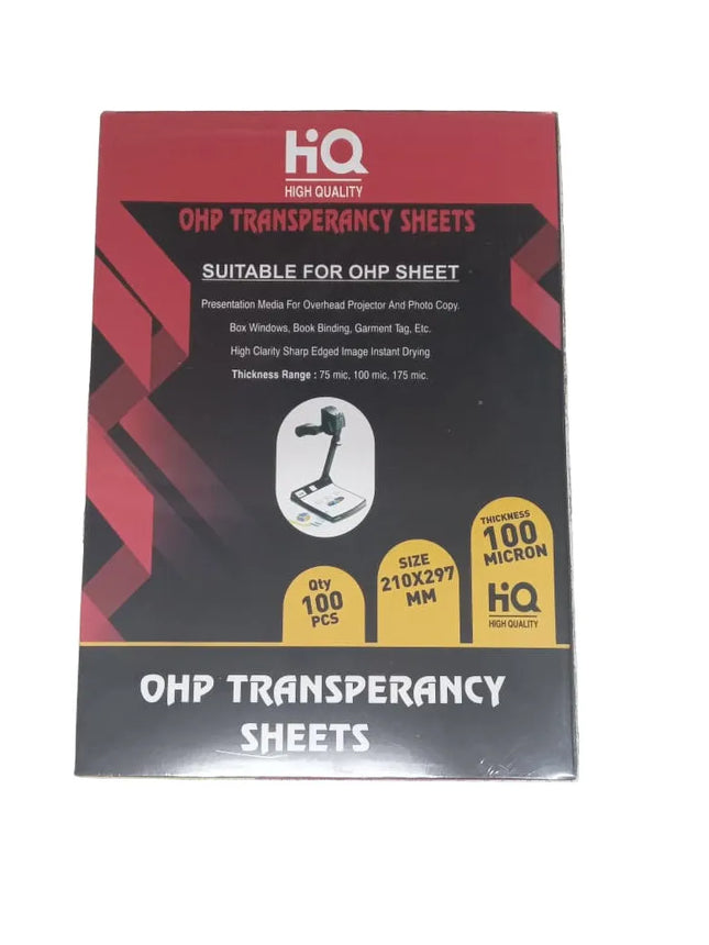 Copier World A4 175 Micron OHP Transparent Sheets