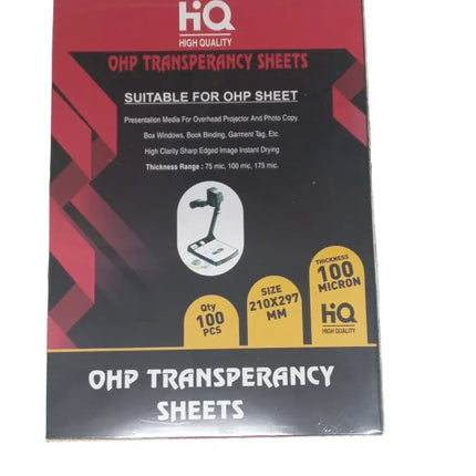 Copier World A4 175 Micron OHP Transparent Sheets