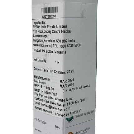 Epson 012 Ecotank Magenta Ink Bottle 70ML