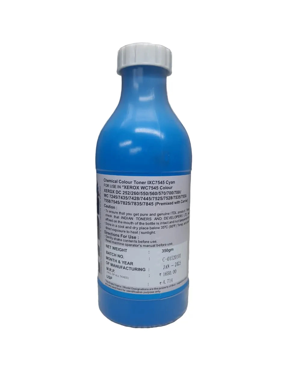 ITDL Cyan Toner Xerox WC7545/ 7245/ 7435/ 7428/ 7445/ 7525/ 7528/ 7535/7845 DC 252/260/550/560/570/700/700i