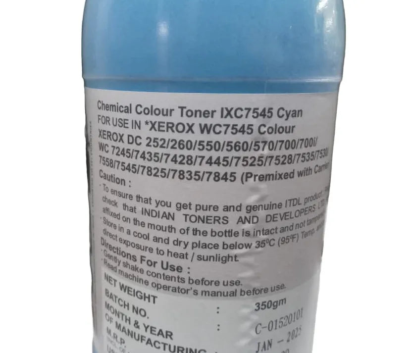 ITDL Toner Xerox WC7545/ 7245/ 7435/ 7428/ 7445/ 7525/ 7528/ 7535/7845 DC 252/260/550/560/570/700/700i (Set of 4)