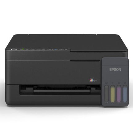 "Epson EcoTank L3350 Wi-Fi Multi-Function Colour Ink Tank Printer with print, scan, and copy functions in black."