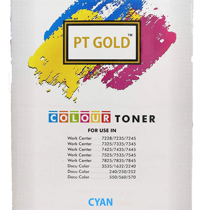 PT Gold Colour Toner Cyan for XEROX Work Center 7228/7235/7245/7325/7335/7345/7425/7435/7445/7525/7535/7545/7825/7835/7845/3535/1632/2240/240/250/252/550/553/570
