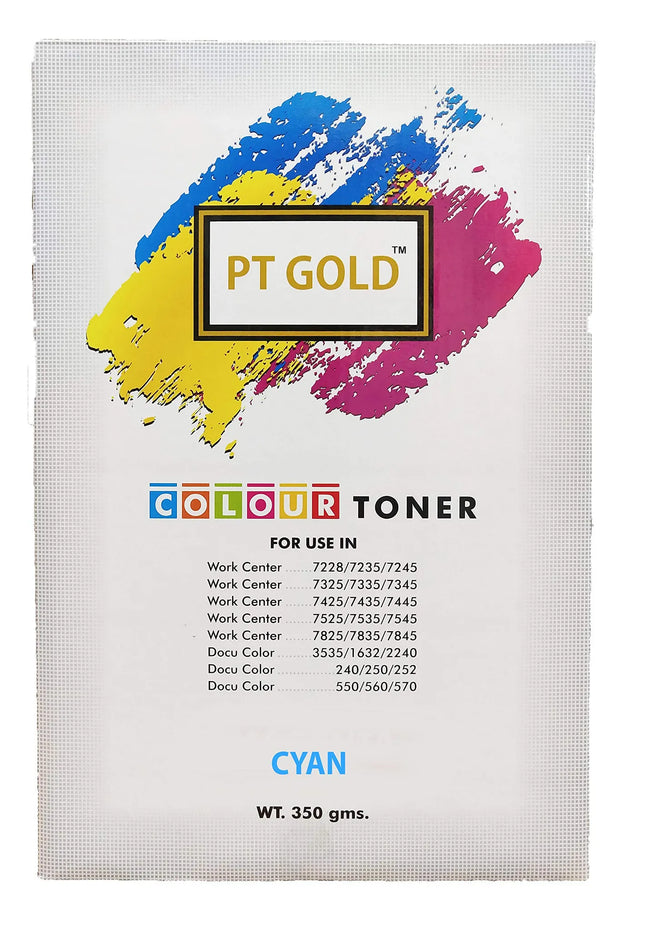 PT Gold Colour Toner Cyan for XEROX Work Center 7228/7235/7245/7325/7335/7345/7425/7435/7445/7525/7535/7545/7825/7835/7845/3535/1632/2240/240/250/252/550/553/570