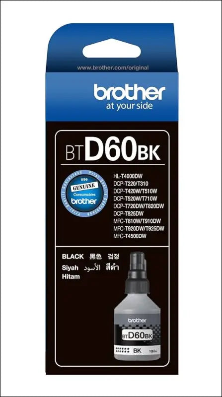 Brother Printer Ink Black BT D60BK FOR PRINTER 4500