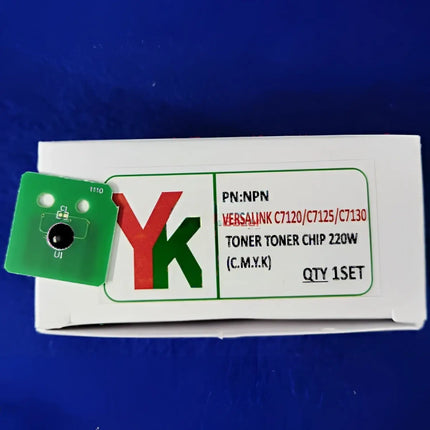 CMYK Toner Chip 220W Compatible use for Xerox Versalink C7120 C7125 C7130 (Set of 4pcs)