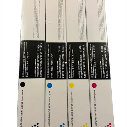 Compatible NPG-88 Toner Cartridge Set (Black, Cyan, Magenta, Yellow) Compatible use for Canon imageRUNNER ADVANCE C3326, C3322L, DX C3922, C3926, C3930, C3935