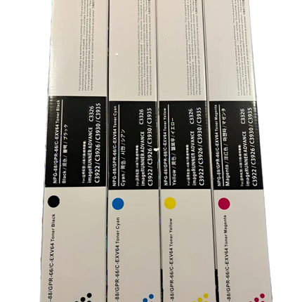 Compatible NPG-88 Toner Cartridge Set (Black, Cyan, Magenta, Yellow) Compatible use for Canon imageRUNNER ADVANCE C3326, C3322L, DX C3922, C3926, C3930, C3935
