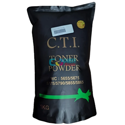 CTI Compatible Black Toner Compatible use for Xerox WC5655/WC5675/WC5775/WC5790/WC5855/WC5865 (1kg pouch)