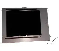 The Canon Display Panel for iR 6000 features a rectangular design with a dark glass surface, metallic frame, and side cable, crafted to complement copier devices like the Canon iR 6000.