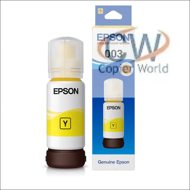 Epson 003 Yellow Ink Bottle 65ml for Quality Printing - Printers