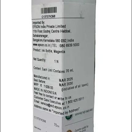 Epson 012 Ecotank Magenta Ink Bottle 70ML
