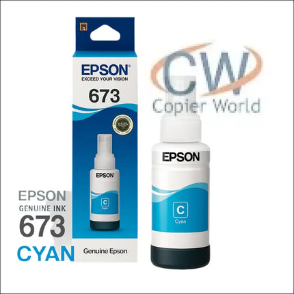 Epson 673 Cyan Ink Bottle Original - Printers