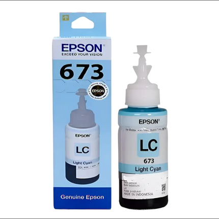 Epson 673 LIGHT CYAN Ink Bottle (Original) - TONERS