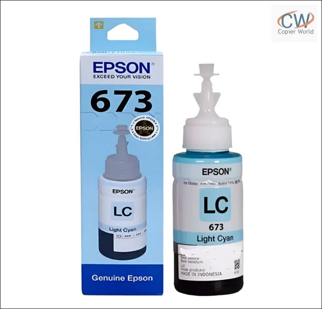 Epson 673 LIGHT CYAN Ink Bottle (Original) - TONERS
