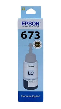 Epson 673 LIGHT CYAN Ink Bottle (Original) - TONERS