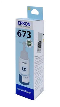 Epson 673 LIGHT CYAN Ink Bottle (Original) - TONERS