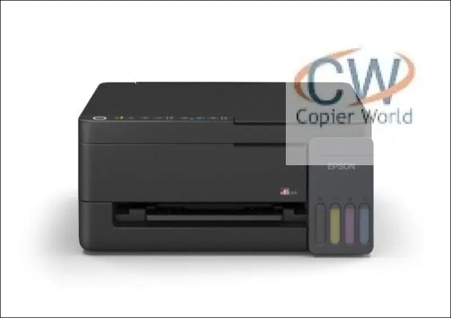 "Epson EcoTank L3350 Wi-Fi Multi-Function Colour Ink Tank Printer with print, scan, and copy functions in black."