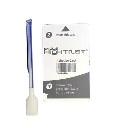 Evolis Adhesive Card with Head Cleaning Swab