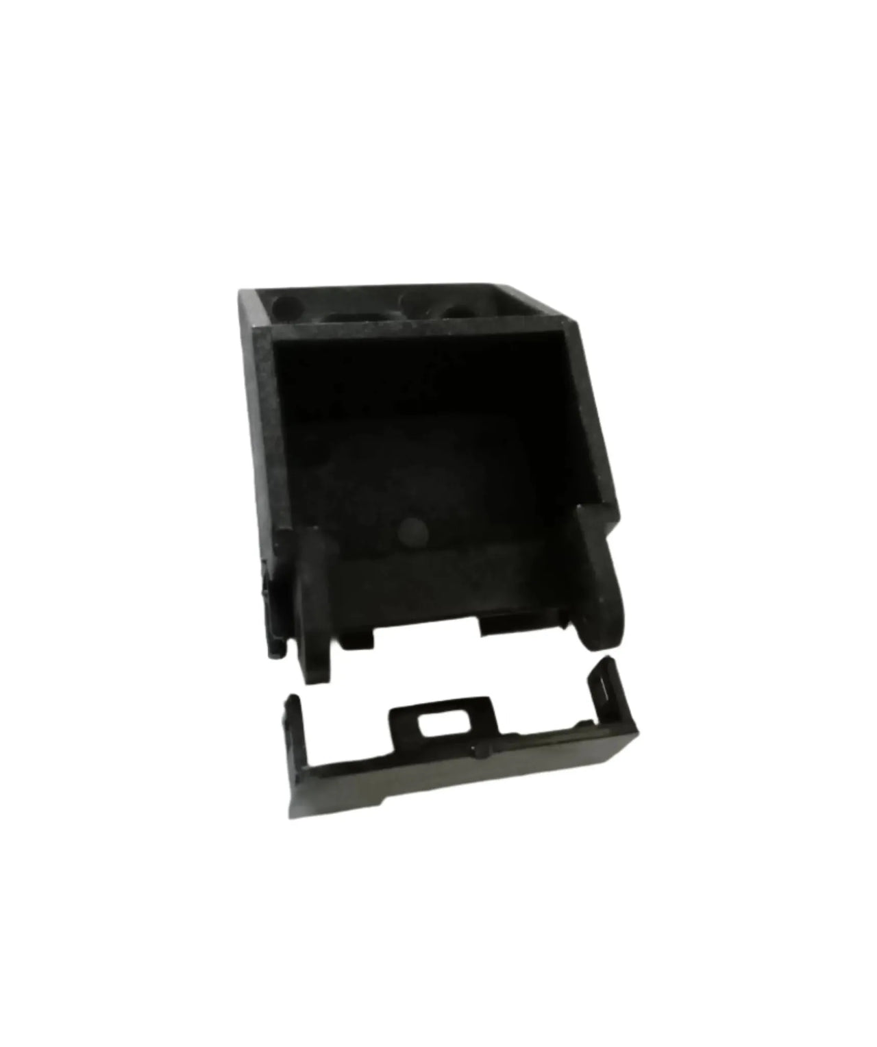 A black plastic rectangular Fixing Magnetic Lever Base (Fuser exit switch) for Xerox wc 5655/5665/5675/5765/5775/5790 by Copier World, shown with detachable cover on a white background—perfect as a replacement part.