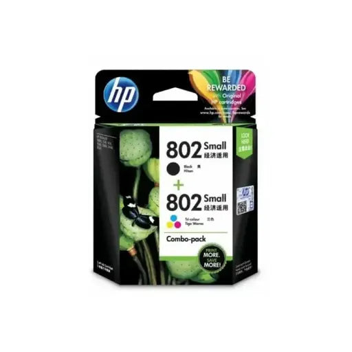 Hp 802 2pack Small Black Tri color Ink Cartridges - Printers