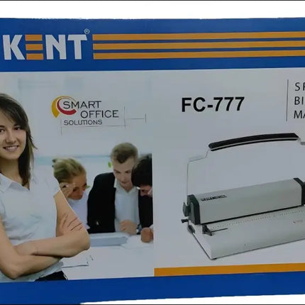 Kent Spiral Binding Machine 777 – Heavy-Duty Manual Spiral Binder for Office & Commercial Use.