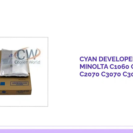 Cyan Developer For Konica Minolta C1060 C2060 C1070 C2070 C3070 C3080 by@Outfy