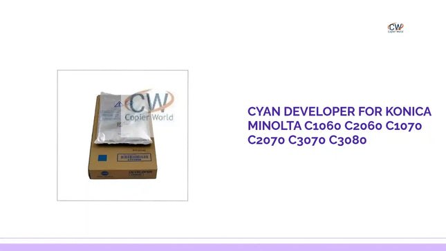 Cyan Developer For Konica Minolta C1060 C2060 C1070 C2070 C3070 C3080 by@Outfy