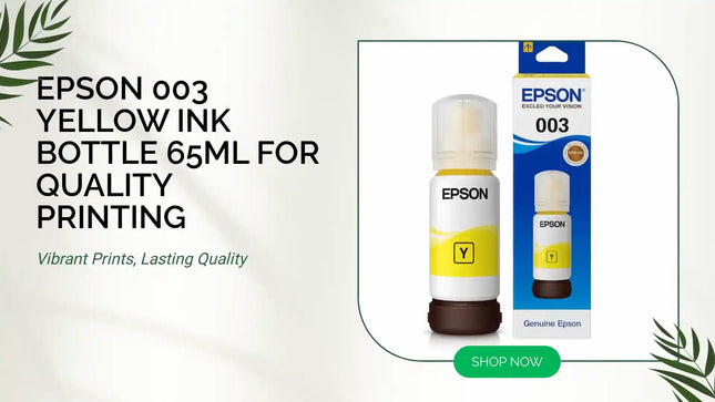 Epson 003 Yellow Ink Bottle 65ml for Quality Printing by@Outfy