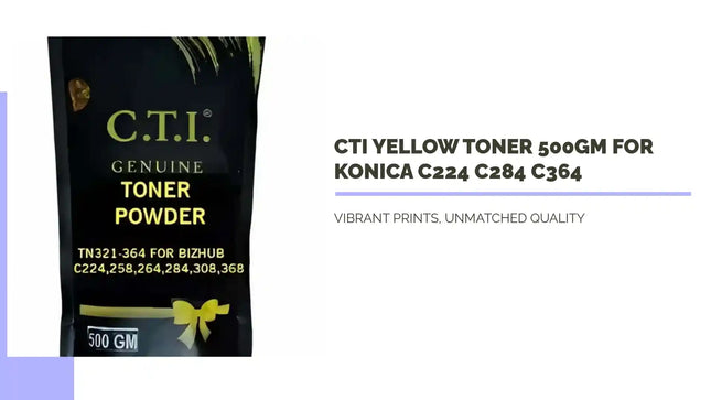 Cti Yellow Toner 500gm for konica C224 C284 C364 by@Outfy