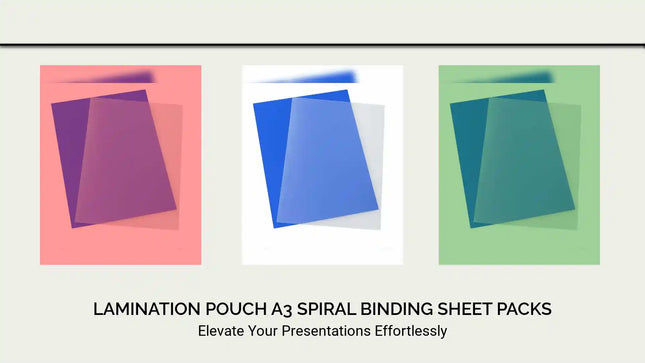 LAMINATION POUCH A3 Spiral Binding Sheet Packs by@Outfy