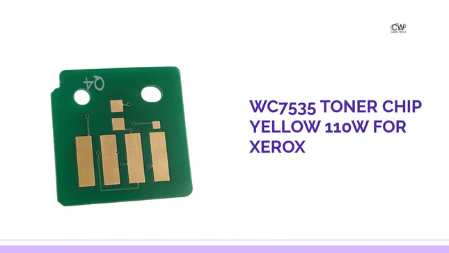 Wc7535 Toner chip yellow 110w for xerox by@Outfy