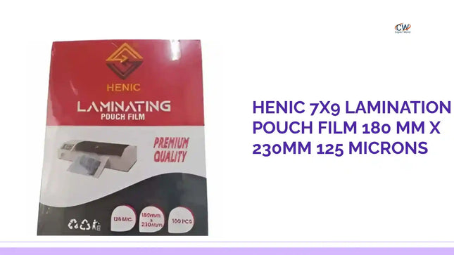 Henic 7x9 Lamination Pouch Film 180 mm x 230mm 125 Microns by@Outfy